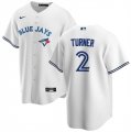 Cheap Men's Toronto Blue Jays #2 Justin Turner White Cool Base Stitched Jersey