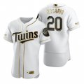 Wholesale Cheap Minnesota Twins #20 Eddie Rosario White Nike Men's Authentic Golden Edition MLB Jersey