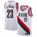 Cheap Men's Portland Trail Blazers #23 Donovan Clingan White 2024 Draft Association Edition Stitched Basketball Jersey