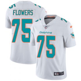 Wholesale Cheap Nike Dolphins #75 Ereck Flowers White Men\'s Stitched NFL Vapor Untouchable Limited Jersey