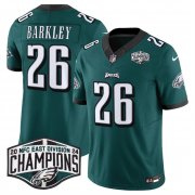 Cheap Men's Philadelphia Eagles #26 Saquon Barkley Green 2024 NFC East Champions F.U.S.E. Vapor Untouchable Limited Stitched Football Jersey