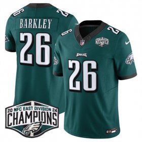 Cheap Men\'s Philadelphia Eagles #26 Saquon Barkley Green 2024 NFC East Champions F.U.S.E. Vapor Untouchable Limited Stitched Football Jersey