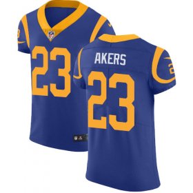 Wholesale Cheap Nike Rams #23 Cam Akers Royal Blue Alternate Men\'s Stitched NFL New Elite Jersey