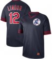 Wholesale Cheap Nike Indians #12 Francisco Lindor Navy Authentic Cooperstown Collection Stitched MLB Jersey