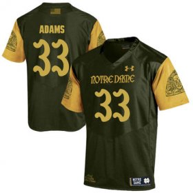 Wholesale Cheap Notre Dame Fighting Irish 33 Josh Adams Olive Green College Football Jersey