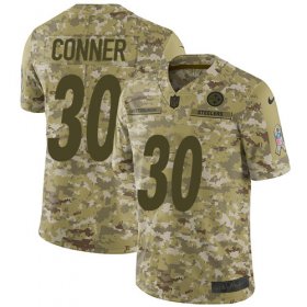 Wholesale Cheap Nike Steelers #30 James Conner Camo Youth Stitched NFL Limited 2018 Salute to Service Jersey