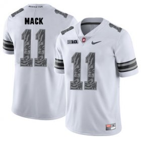 Wholesale Cheap Ohio State Buckeyes 11 Austin Mack White Shadow College Football Jersey