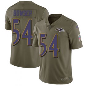 Wholesale Cheap Nike Ravens #54 Tyus Bowser Olive Youth Stitched NFL Limited 2017 Salute to Service Jersey