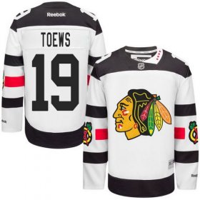 Wholesale Cheap Blackhawks #19 Jonathan Toews White 2016 Stadium Series Stitched Youth NHL Jersey