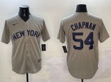 Cheap Men's New York Yankees #54 Aroldis Chapman Grey Cool Base Stitched Baseball Jersey