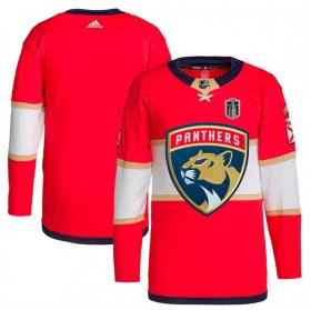 Cheap Men\'s Florida Panthers Blank Red 2024 Stanley Cup Final Patch Stitched Jersey