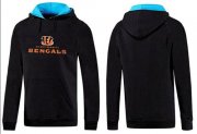 Wholesale Cheap Cincinnati Bengals Authentic Logo Pullover Hoodie Black & Blue