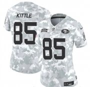 Cheap Women's San Francisco 49ers #85 George Kittle 2024 F.U.S.E Arctic Camo Salute To Service Limited Stitched Jersey(Run Small)