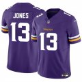 Cheap Men's Minnesota Vikings #13 Daniel Jones Purple 2024 F.U.S.E. Vapor Untouchable Limited Stitched Jersey