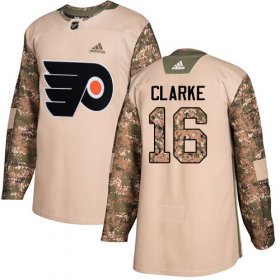 Wholesale Cheap Adidas Flyers #16 Bobby Clarke Camo Authentic 2017 Veterans Day Stitched NHL Jersey