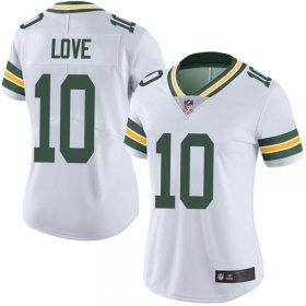 Wholesale Cheap Women\'s Green Bay Packers #10 Jordan Love White Limited Vapor Untouchable Jersey