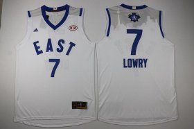 Wholesale Cheap 2015-16 NBA Eastern All-Stars Men\'s #7 Kyle Lowry Revolution 30 Swingman White Jersey