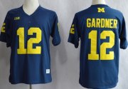 Wholesale Cheap Michigan Wolverines #12 Devin Gardner Navy Blue Jersey