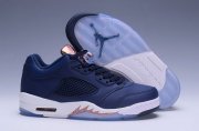 Wholesale Cheap Air Jordan 5 Low Bronze Blue/White-Metallic Red Bronze