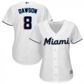 Wholesale Cheap Marlins #8 Andre Dawson White Home Women's Stitched MLB Jersey