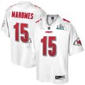 Wholesale Cheap Men's Kansas City Chiefs #15 Patrick Mahomes NFL Pro Line White Super Bowl LIV Champions Jersey