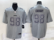 Wholesale Men's Las Vegas Raiders #98 Maxx Crosby Grey Atmosphere Fashion 2022 Vapor Untouchable Stitched Limited Jersey