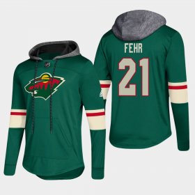 Wholesale Cheap Wild #21 Eric Fehr Green 2018 Pullover Platinum Hoodie