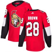 Wholesale Cheap Adidas Senators #28 Connor Brown Red Home Authentic Stitched NHL Jersey