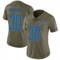 Wholesale Cheap Nike Lions #30 Jeff Okudah Olive Women's Stitched NFL Limited 2017 Salute To Service Jersey