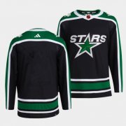 Wholesale Cheap Men's Dallas Stars Blank 2022 Balck Reverse Retro 2.0 Stitched Jersey