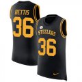 Wholesale Cheap Nike Steelers #36 Jerome Bettis Black Team Color Men's Stitched NFL Limited Rush Tank Top Jersey