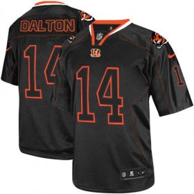 Wholesale Cheap Nike Bengals #14 Andy Dalton Lights Out Black Men\'s Stitched NFL Elite Jersey