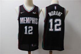 Wholesale Cheap Grizzlies 12 Ja Morant Black Nike Swingman Jersey