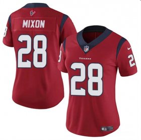 Cheap Women\'s Houston Texans #28 Joe Mixon Red Vapor Untouchable Limited Stitched Jersey