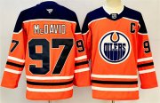 Cheap Men's Edmonton Oilers #97 Connor McDavid Orange 2024-25 With C Patch Heritage Classic Primegreen Stitched Jersey