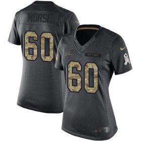 Wholesale Cheap Nike Bills #60 Mitch Morse Black Women\'s Stitched NFL Limited 2016 Salute to Service Jersey