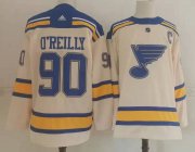 Wholesale Cheap Men's St Louis Blues #90 Ryan OReilly Cream 2022 Winter Classic Authentic Jersey