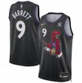 Cheap Men's Toronto Raptors #9 RJ Barrett Black 2024-25 City Edition Stitched Basketball Jersey