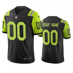 Wholesale Cheap New York Jets Custom Black Green Vapor Limited City Edition NFL Jersey