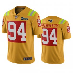 Wholesale Cheap Los Angeles Rams #94 John Franklin-Myers Gold Vapor Limited City Edition NFL Jersey