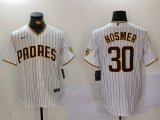 Cheap Men's San Diego Padres #30 Eric Hosmer White Stitched Cool Base Nike Jersey