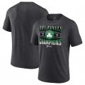 Wholesale Cheap Men's Boston Celtics Heather Charcoal 2024 Finals Champions Full Court Pressure Retro Tri-Blend T-Shirt