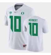 Wholesale Cheap Men Oregon Ducks Justin Herbert Game White College Football Jersey