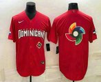 Cheap Men's Dominican Republic Baseball 2023 Red World Big Logo With Patch Classic Stitched Jersey