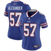 Wholesale Cheap Nike Bills #57 Lorenzo Alexander Royal Blue Team Color Women's Stitched NFL Vapor Untouchable Limited Jersey