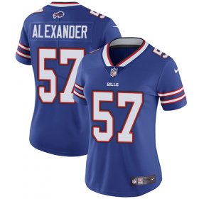 Wholesale Cheap Nike Bills #57 Lorenzo Alexander Royal Blue Team Color Women\'s Stitched NFL Vapor Untouchable Limited Jersey