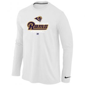 Wholesale Cheap Nike Los Angeles Rams Critical Victory Long Sleeve T-Shirt White