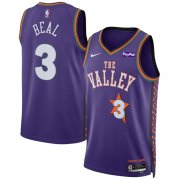 Cheap Men's Phoenix Suns #3 Bradley Beal Purple 2024-25 City Edition Stitched Basketball Jersey