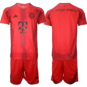 Cheap Men's Bayern Munich Custom 2024-25 Red Home Soccer Jersey Suit