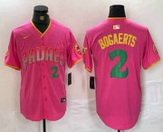 Wholesale Cheap Men's San Diego Padres #2 Xander Bogaerts Pink Player Number Fashion Baseball Jersey